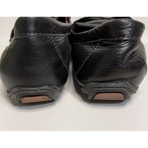 White Mountain Womens Black Pebble Leather Driving Loafers Size 8.5M - Picture 5 of 7